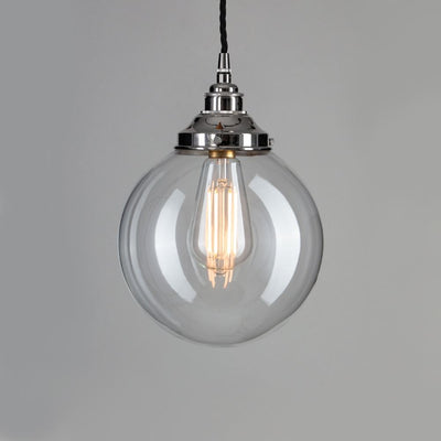 Outlet Globe Blown Glass Pendant Light