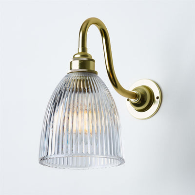 Elongated Prismatic Wall Light : Swan Arm : Bathroom Version