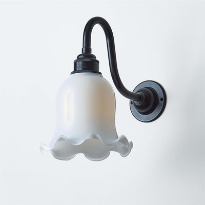 Old School Electric Tulip Wall Light : Swan Arm : Bathroom Version