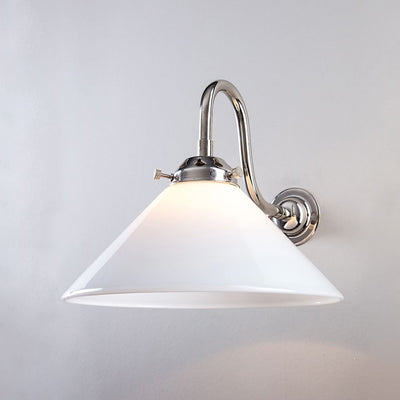 Old School Electric B22 Conical Glass Wall Light