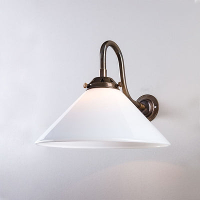 Conical B22 Glass Wall Light