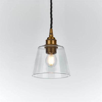 Old School Electric Tapered Blown Pendant Light