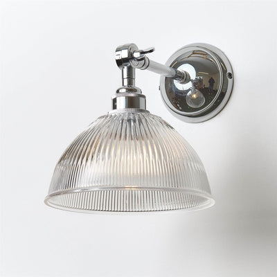 Old School Electric Prismatic Dome Wall Light : Adjustable Arm