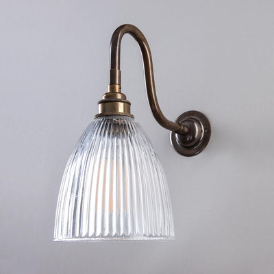 Elongated Prismatic Wall Light : Swan Arm : Bathroom Version