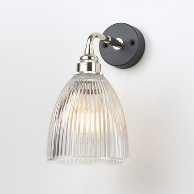 Old School Electric Elongated Prismatic Wall Light : Right Angled : Bathroom Version
