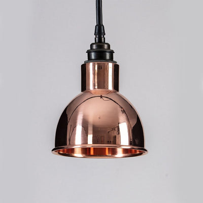 Old School Electric Churchill Bathroom Pendant Light with Metal Shade