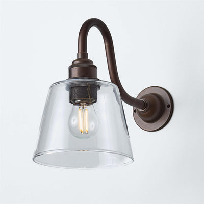 Tapered Blown Wall Light : Swan Arm